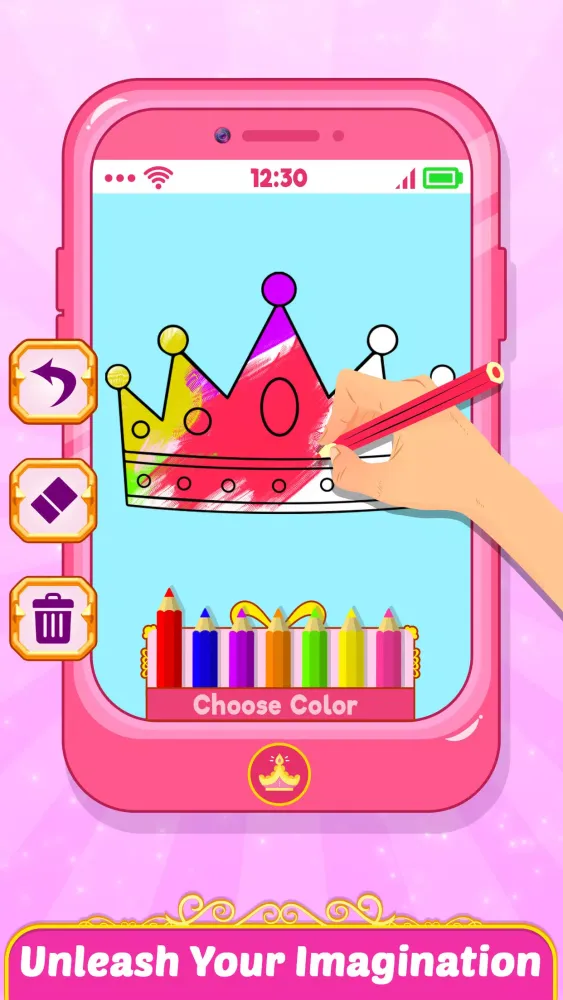Pink Princess Baby Phone 스크린샷