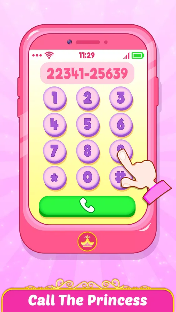 Pink Princess Baby Phone 스크린샷