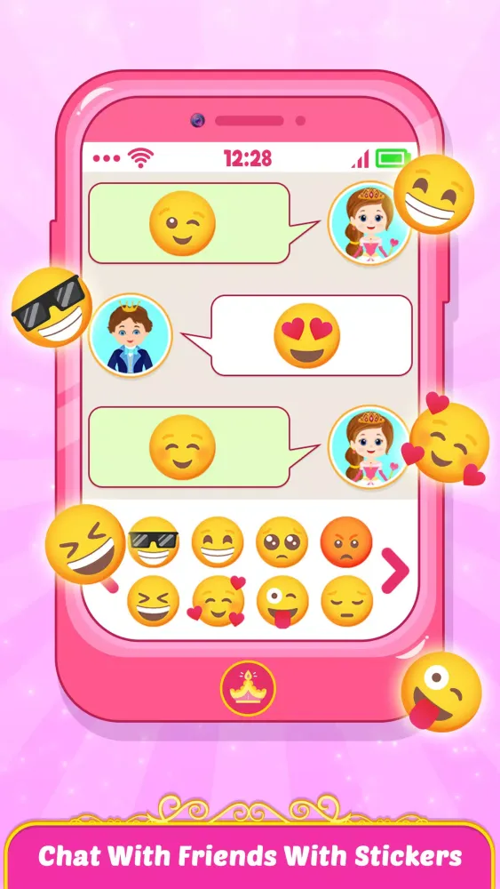 Pink Princess Baby Phone 스크린샷