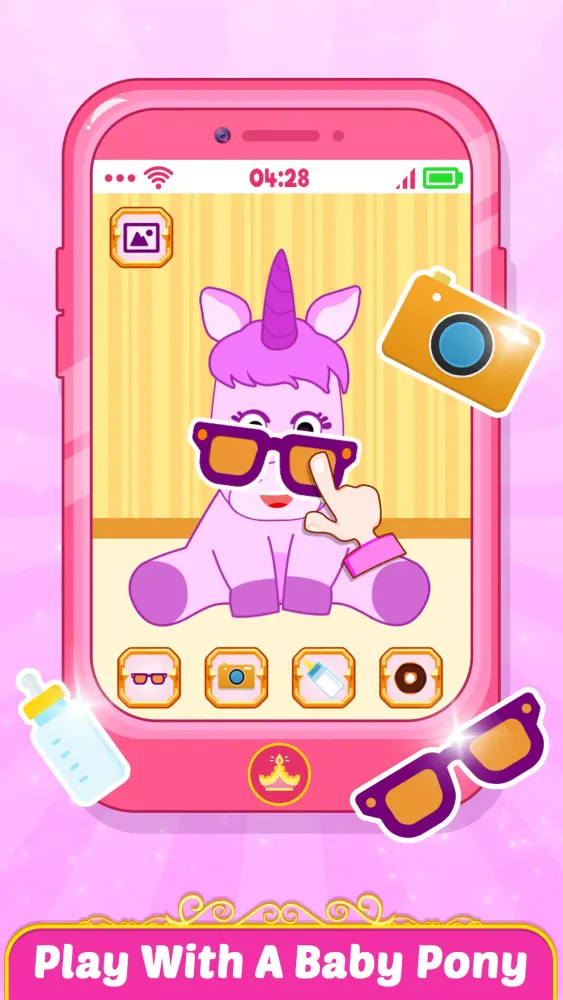 Pink Princess Baby Phone 스크린샷