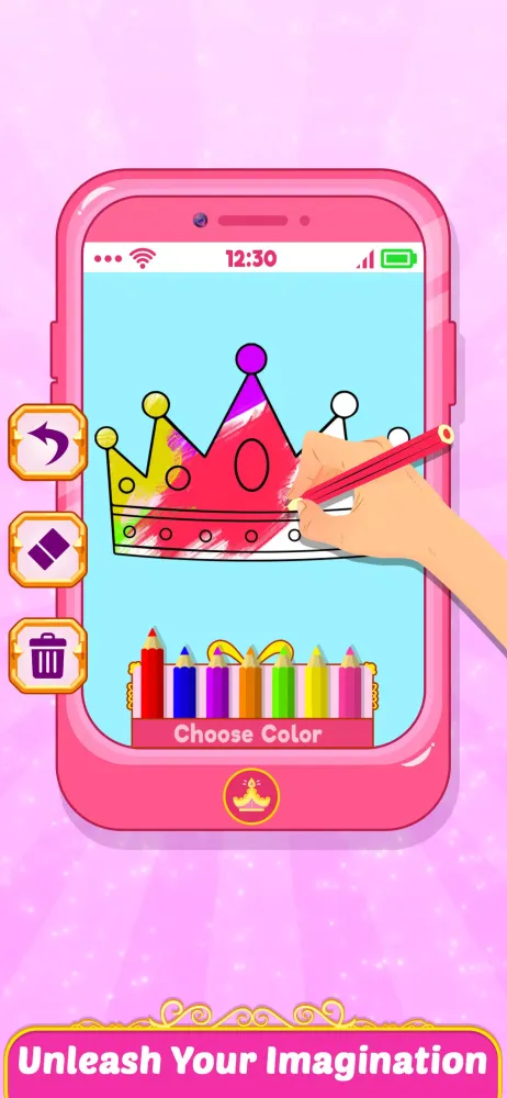 Pink Princess Baby Phone 스크린샷