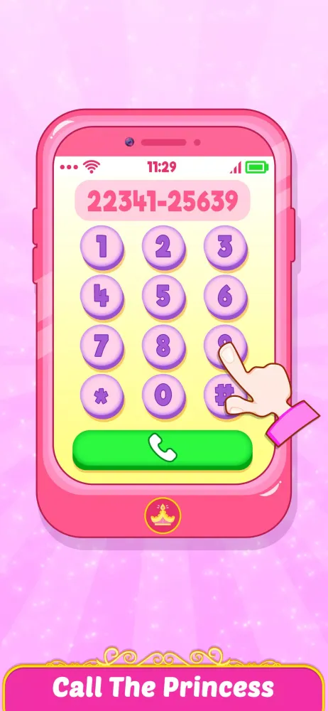 Pink Princess Baby Phone 스크린샷