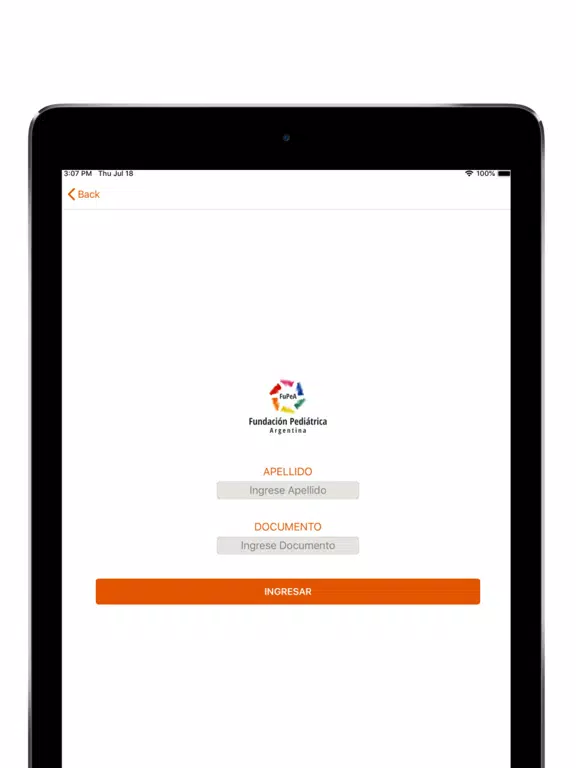 Tangkapan layar FUPEA iPad 