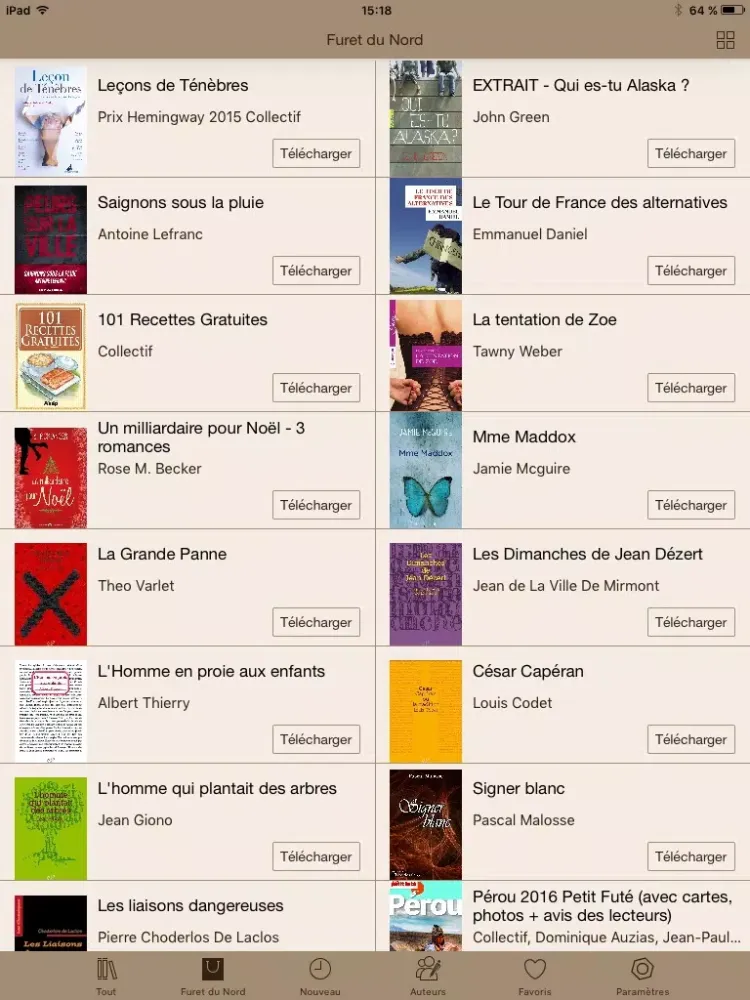 Screenshot di Furet du Nord eBook iPad 