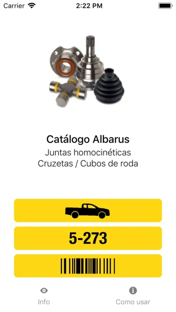 Zrzuty ekranu Albarus Catálogo