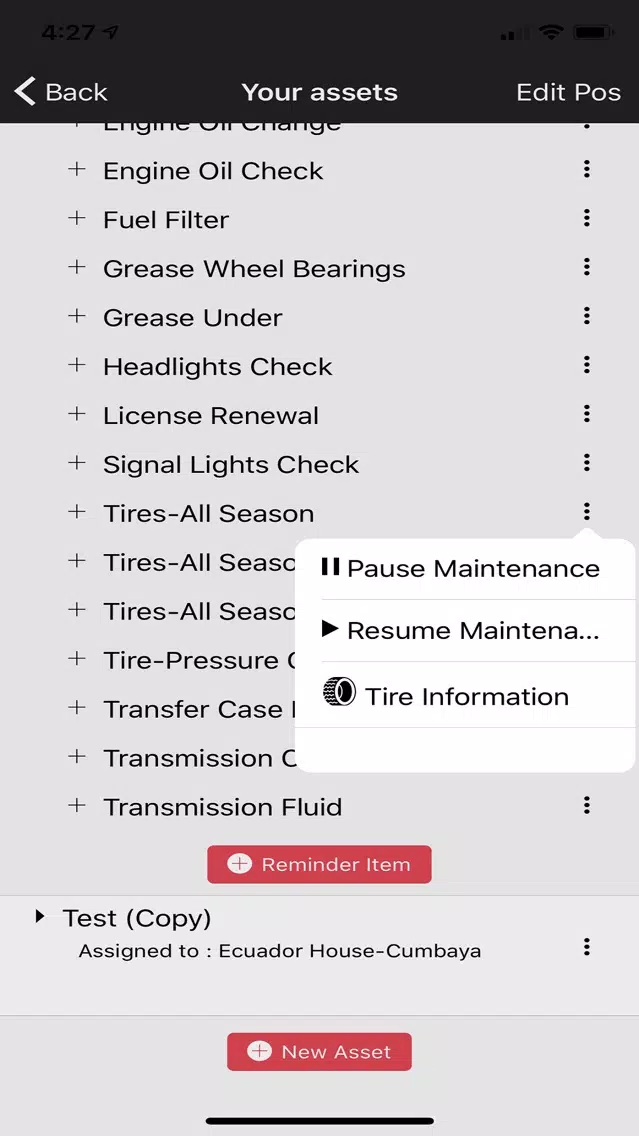 Zrzuty ekranu Maintenance Max- with Syncing