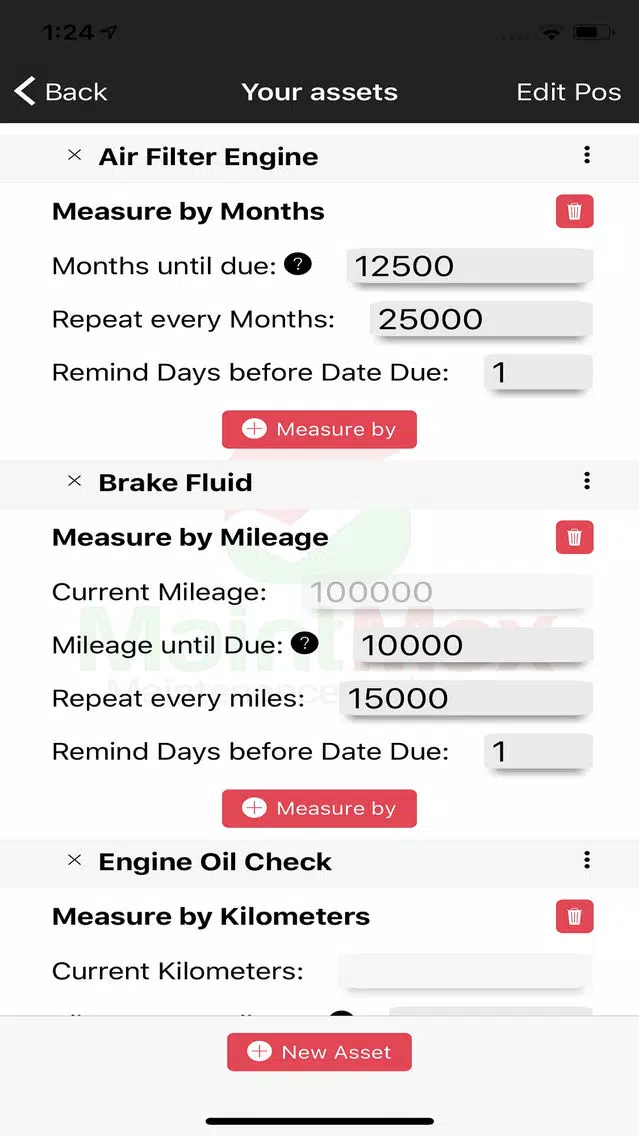 Zrzuty ekranu Maintenance Max- with Syncing