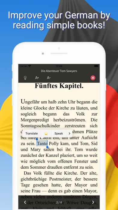 Capturas de tela do German Reading and Audio Books