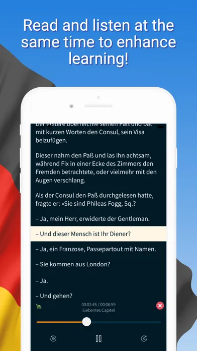 Capturas de tela do German Reading and Audio Books