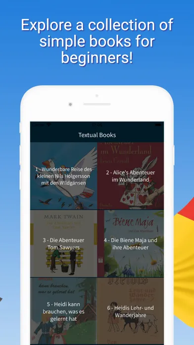 Capturas de tela do German Reading and Audio Books