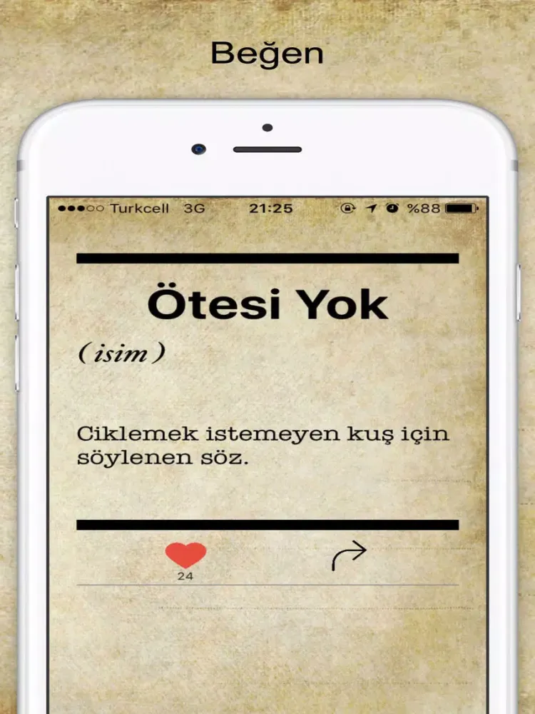 Tangkapan layar Sözlük - Bir değişik bilgi kaynağı iPad 