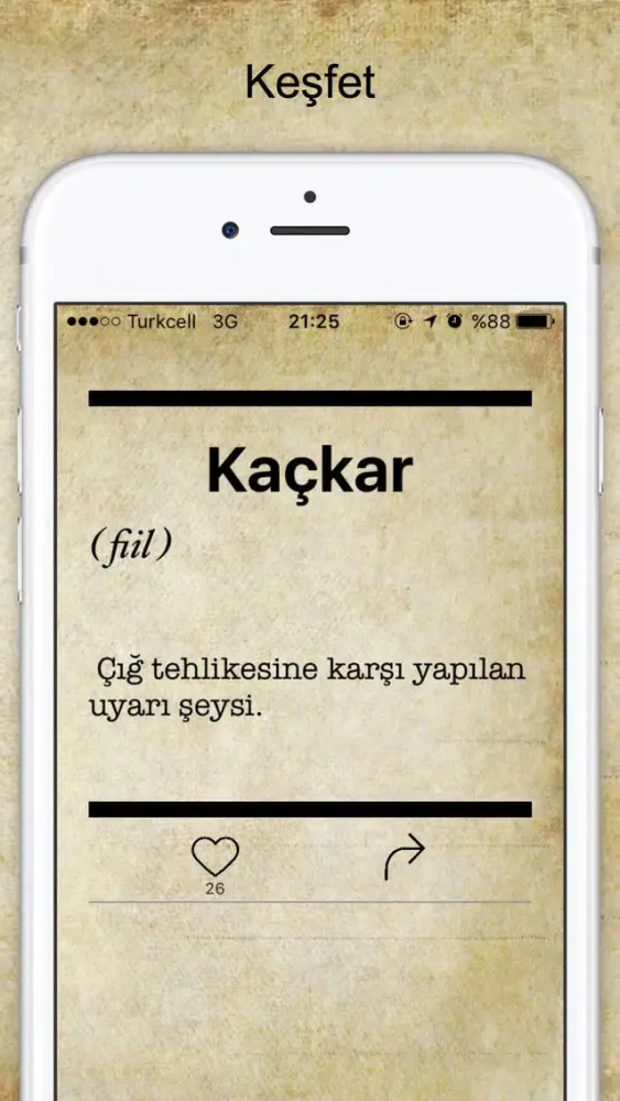 Tangkapan layar Sözlük - Bir değişik bilgi kaynağı