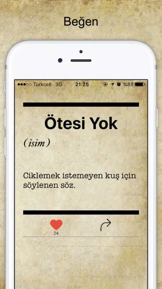 Tangkapan layar Sözlük - Bir değişik bilgi kaynağı