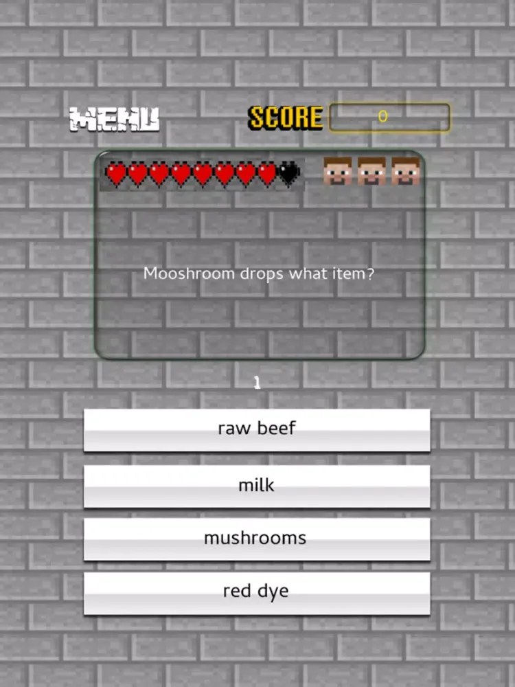 Screenshot di QuizCraft For Minecraft Pocket iPad 