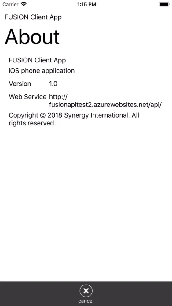 Capturas de tela do Fusion Client App