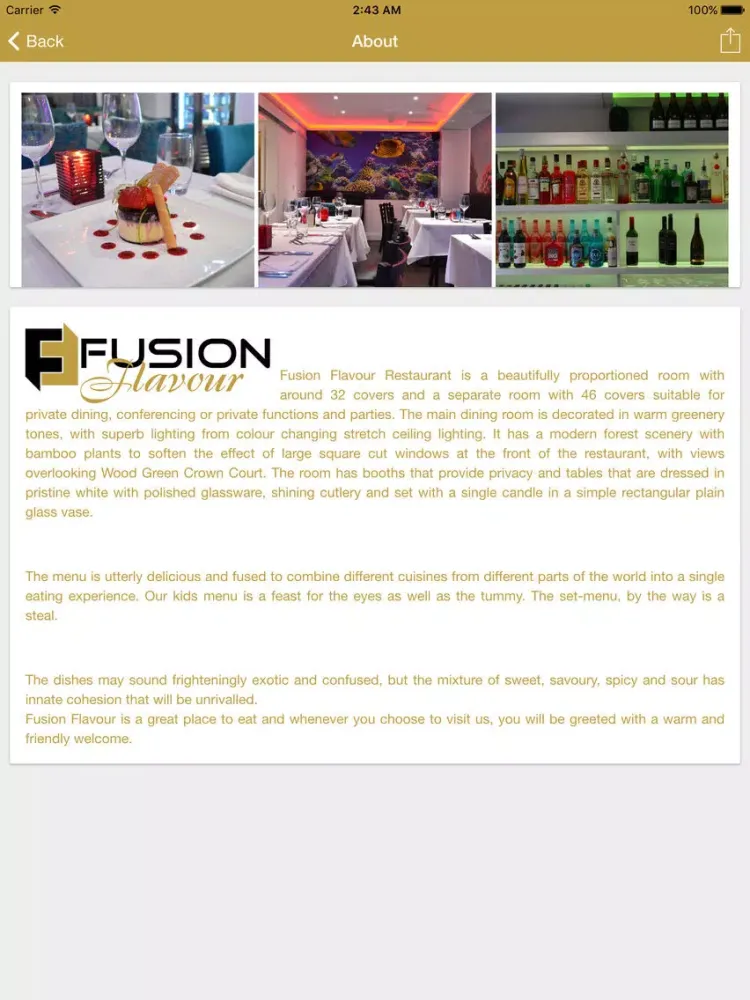 Captures d'écran de Fusion Flavour iPad 