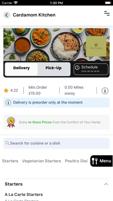 Screenshot di Cardamom Kitchen