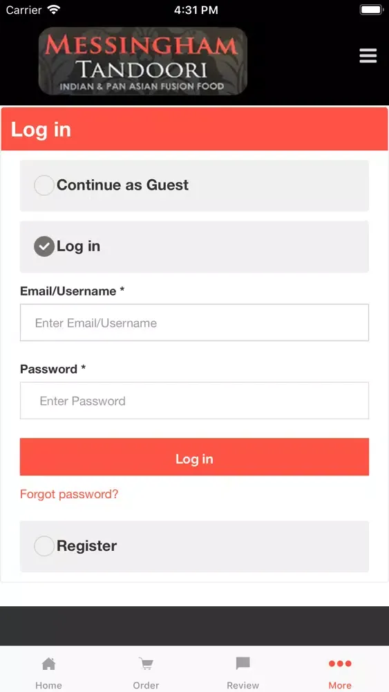 Messingham Tandoori应用截图
