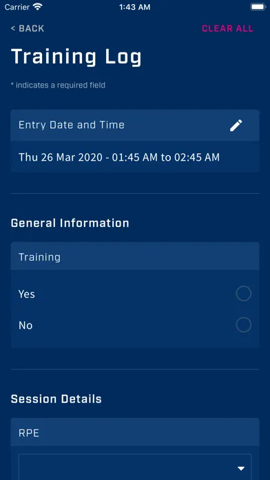 TA Athlete Portal Screenshots