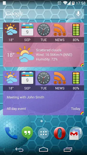 Weather and News Info Widget Screenshots