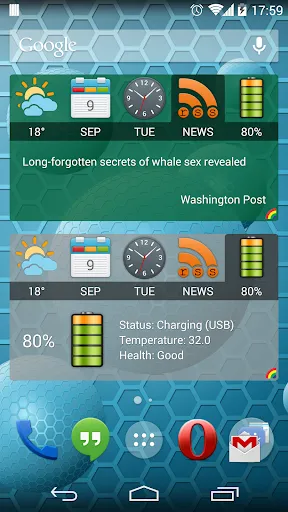 Weather and News Info Widget Screenshots