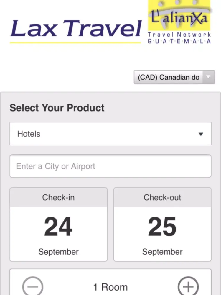 Zrzuty ekranu Lax Travel iPad 