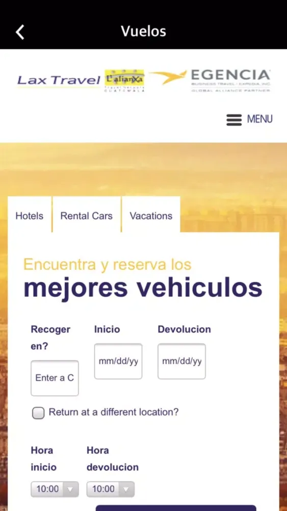 Zrzuty ekranu Lax Travel