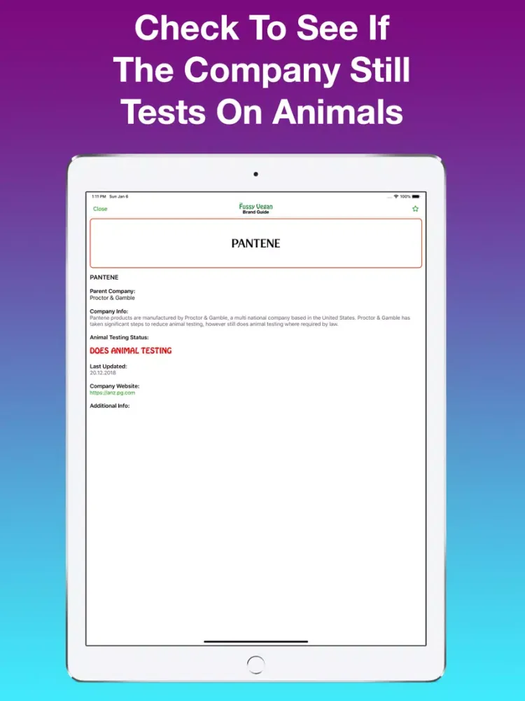 Fussy Vegan Brand Guide iPad  Screenshots