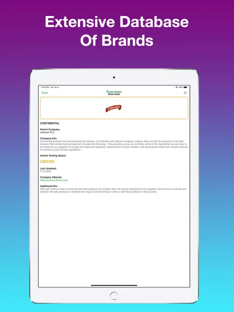 Fussy Vegan Brand Guide iPad  Screenshots