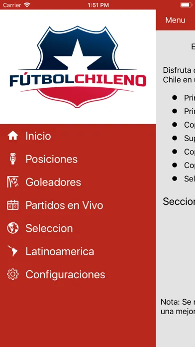 Tangkapan layar Chilean Soccer Live