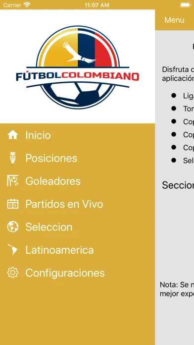 Capturas de pantalla de Colombian Soccer live