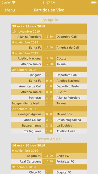 Capturas de pantalla de Colombian Soccer live