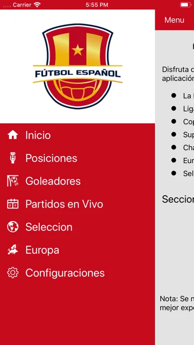 Capturas de pantalla de Spanish Soccer live