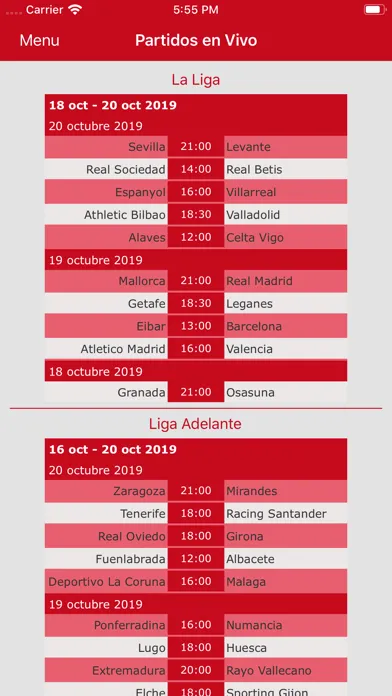 Capturas de pantalla de Spanish Soccer live