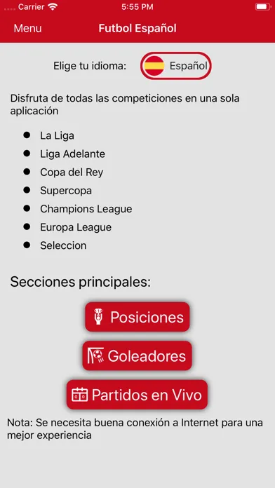 Capturas de pantalla de Spanish Soccer live