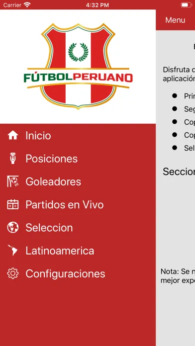 Peruvian soccer live स्क्रीनशॉट