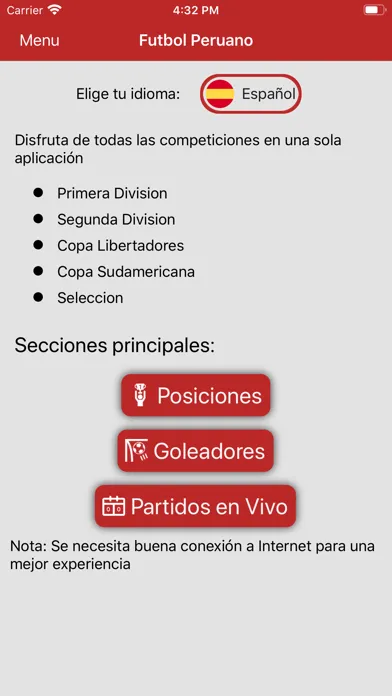 Peruvian soccer live स्क्रीनशॉट