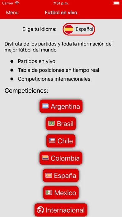 Captures d'écran de Live Football Matches