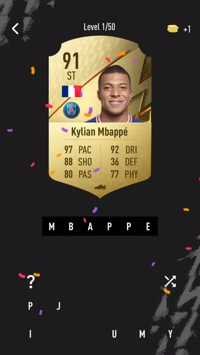 Capturas de tela do FUT Card Guess