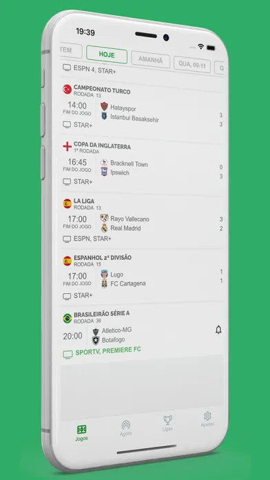 Capturas de tela do Futebol na TV - Onde Assistir