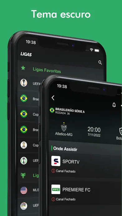 Capturas de tela do Futebol na TV - Onde Assistir
