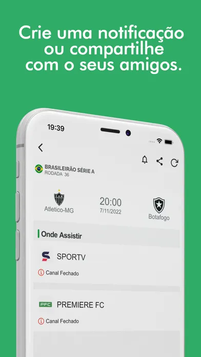Capturas de tela do Futebol na TV - Onde Assistir