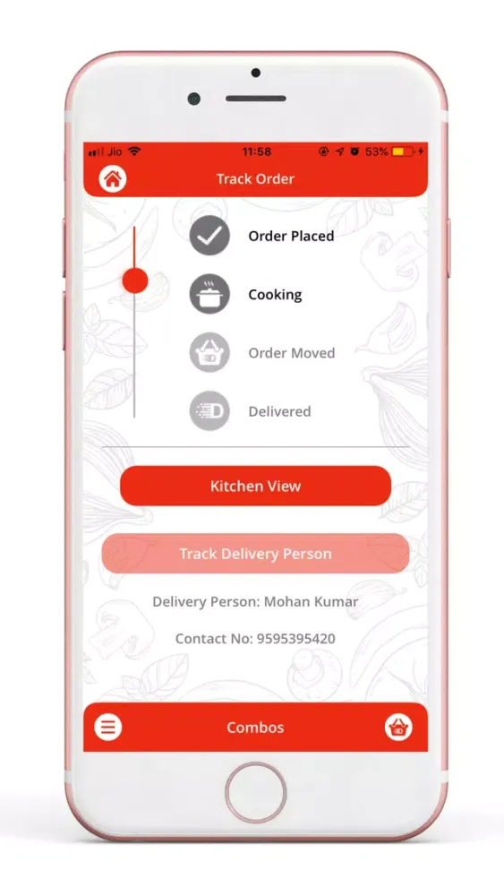 Tangkapan skrin Delicious Food App