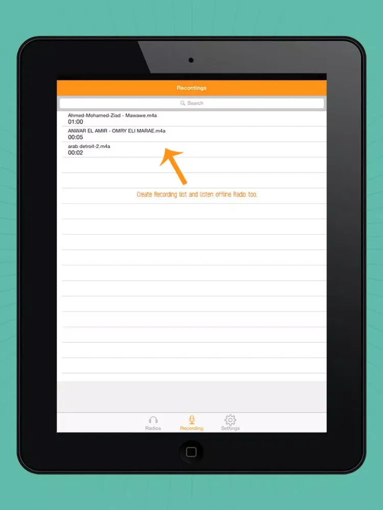 Capturas de tela do Arabic Radio Live iPad 
