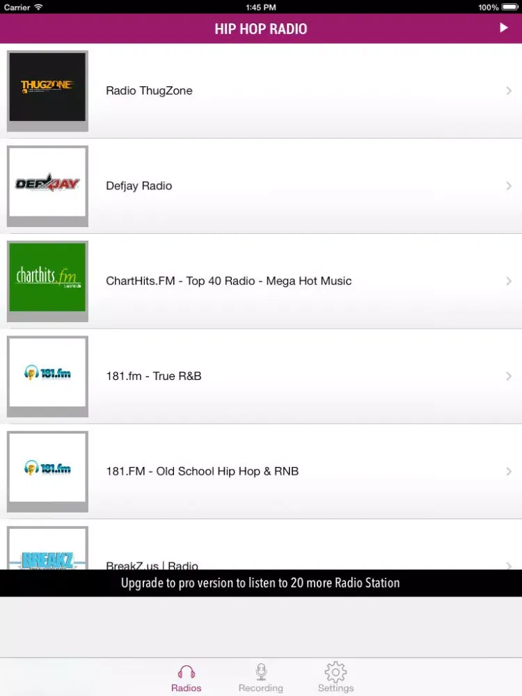 Hip Hop Radio! iPad  Ekran Görüntüleri