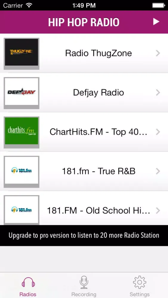 Hip Hop Radio! Ekran Görüntüleri