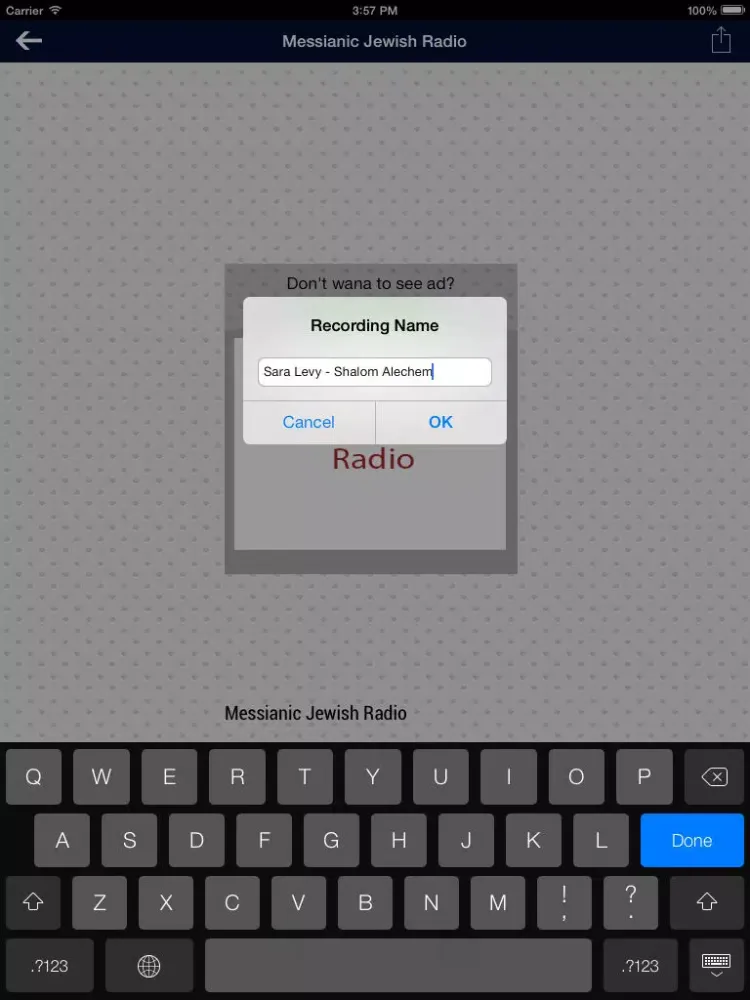 ภาพหน้าจอของ Jewish Radio! iPad 