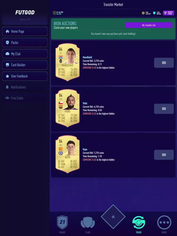 FUT 21 Packs by FUTGod iPad 应用截图