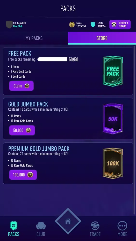 FUT 21 Packs by FUTGod应用截图