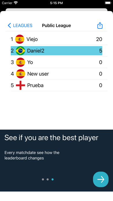 WC 2022 Predictor Screenshots